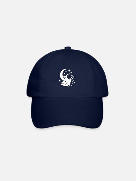 Mondwolf mit Sternbild - Baseballkappe - Blau/Blau