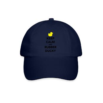 Keep Calm and Rubber Ducky - Baseballkappe - Blau/Blau - Vorne