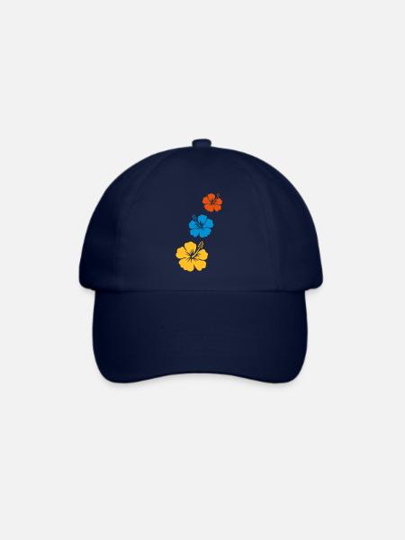 hibiscus tahiti 3 - Baseballkappe - Blau/Blau