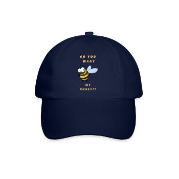 Süße Biene Honigbiene - Baseballkappe - Blau/Blau - Vorne