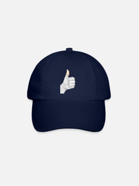 Hand mit Pflaster - Baseballkappe - Blau/Blau