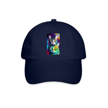 Wunderbare kurzhaarige Hauskatzen - Baseballkappe - Blau/Blau - Vorne