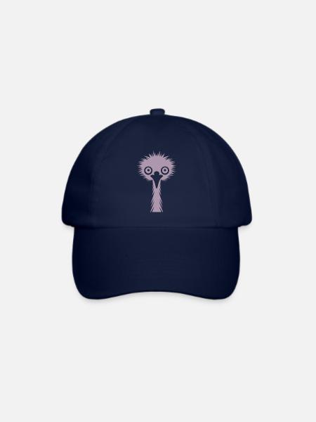 Grazile Silhouette: Emu & Strauß im Schattenbild - Baseballkappe - Blau/Blau