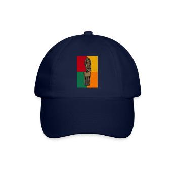 Afro Kammhaar Frisur Geschichte Kultur Afrika Kamm - Baseballkappe - Blau/Blau - Vorne