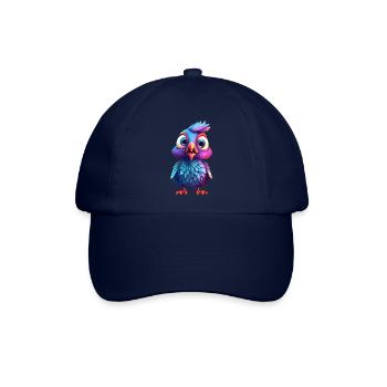 Erschrockenes Vogelbaby - Baseballkappe - Blau/Blau - Vorne