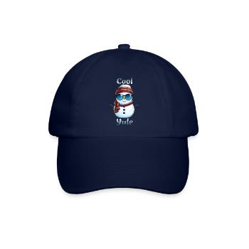 Cool Yule Schneemann Winterfest Design - Baseballkappe - Blau/Blau - Vorne