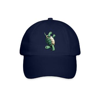 Sportliche Schildkröte Handstand Salto Turnen - Baseballkappe - Blau/Blau - Vorne