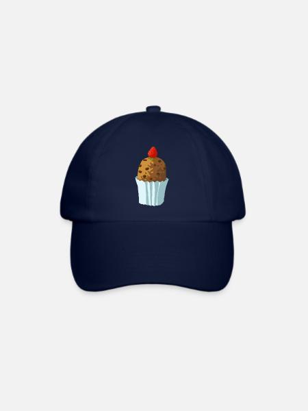 schmackhaftes Schokotörtchen mit Erdbeere - Baseballkappe - Blau/Blau