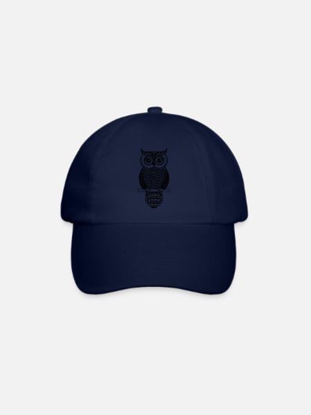 Eule Mandala Eule - Baseballkappe - Blau/Blau