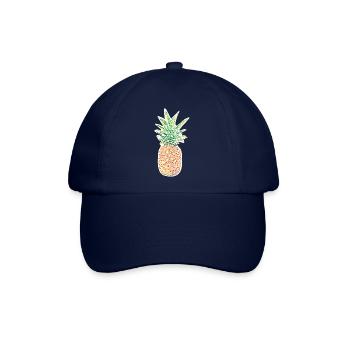 Ananas Mosaik - Baseballkappe - Blau/Blau - Vorne