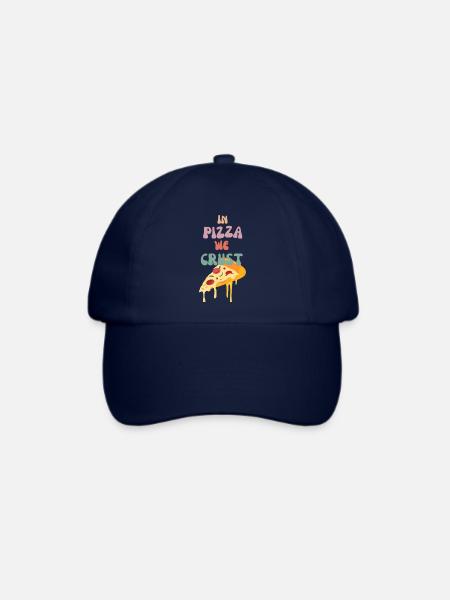 In Pizza krusten wir - Baseballkappe - Blau/Blau