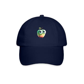 Süßer Apfel Charakter mit Kulleraugen - Baseballkappe - Blau/Blau - Vorne