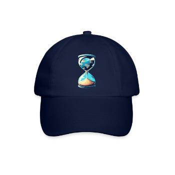 Erde in Sanduhr - Umweltbewusstsein - Baseballkappe - Blau/Blau - Vorne