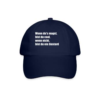 Bastard KIZ (weiß) - Baseballkappe - Blau/Blau - Vorne