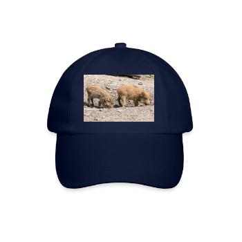 Frischling Wildschwein (Sus scrofa) - Baseballkappe - Blau/Blau - Vorne