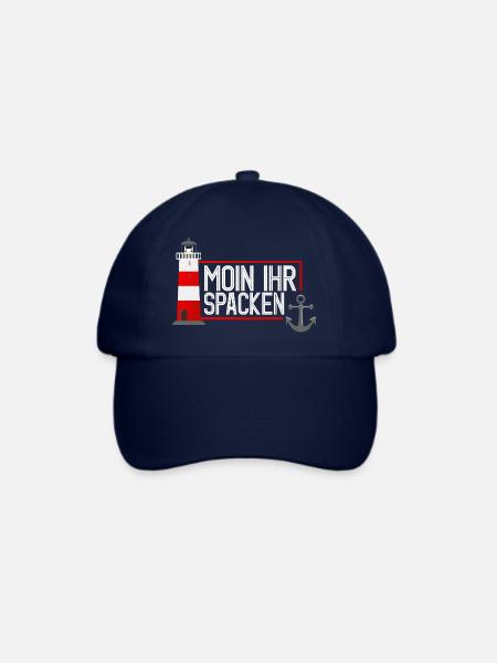 Moin Ihr Spacken - Hamburger Dialekt - Baseballkappe - Blau/Blau