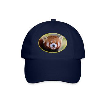 Roter Panda Stare mit gelbem Rand - Baseballkappe - Blau/Blau - Vorne