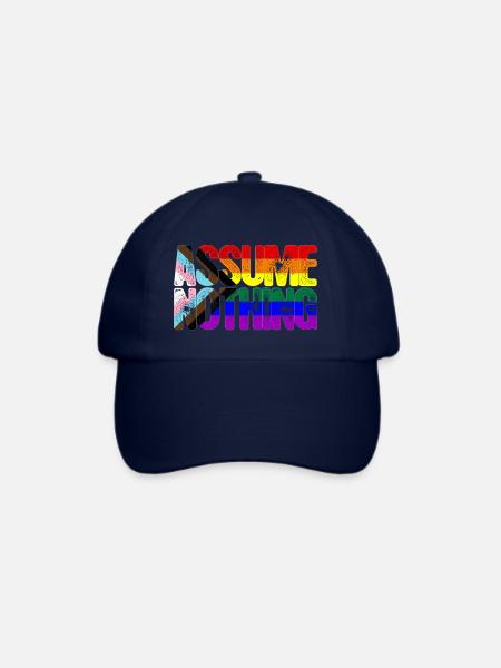 Angenommen Nichts LGBTQ Progress Pride Flagge - Baseballkappe - Blau/Blau