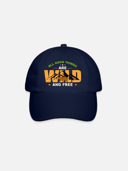 All good things are wild and free - Baseballkappe - Blau/Blau