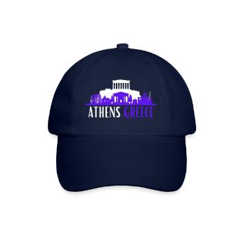 Athen Griechenland, Parthenon, Skyline der ikonischen Landma - Baseballkappe - Blau/Blau - Vorne
