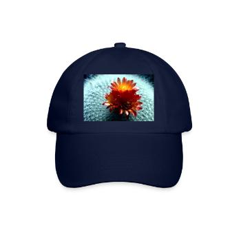Blühender Kaktus - Baseballkappe - Blau/Blau - Vorne