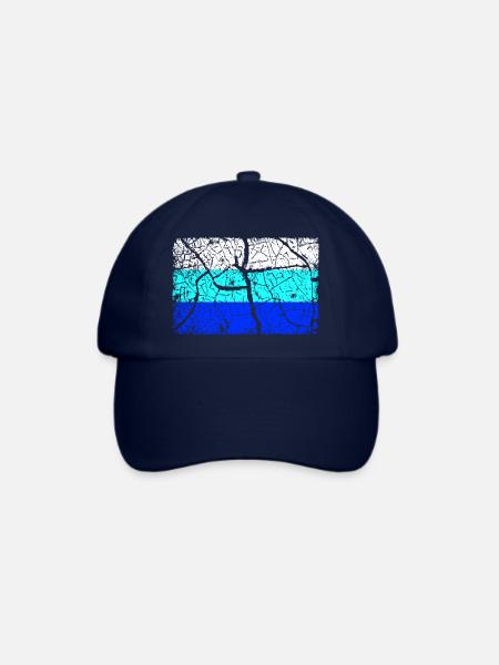 Deutschland Flagge INVERTIERT - Baseballkappe - Blau/Blau