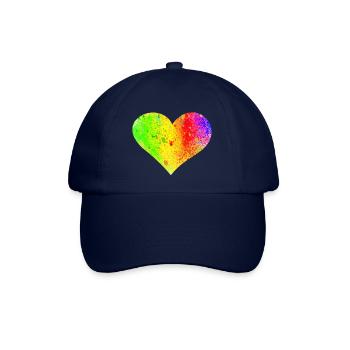 Regenbogen Herz - Baseballkappe - Blau/Blau - Vorne