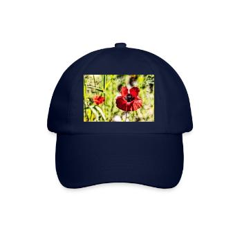 Mohnblumen - Baseballkappe - Blau/Blau - Vorne