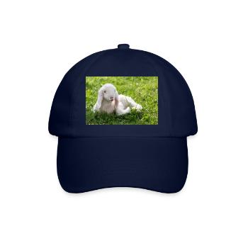 Lamm mit Kussmund - Baseballkappe - Blau/Blau - Vorne