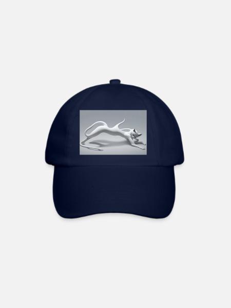 Abstraktes Katzenkunstwerk - Baseballkappe - Blau/Blau