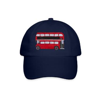 London roter Bus Doppeldecker England Tourist City - Baseballkappe - Blau/Blau - Vorne