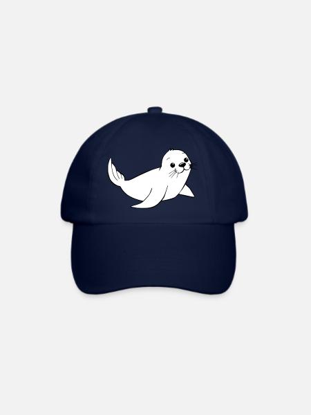 Robbe Seehund Robben Seehunde Norddeutschland - Baseballkappe - Blau/Blau