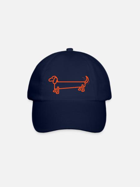 Dackel - Baseballkappe - Blau/Blau
