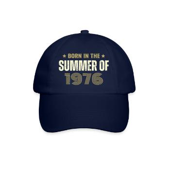 Jahrgang 1976 Jahrgang 1976 Geburtstagsgeschenk - Baseballkappe - Blau/Blau - Vorne