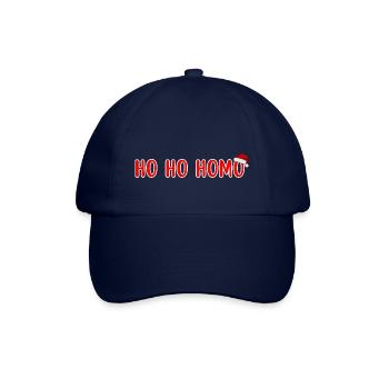 HO HO HOMO! LGBTQ - Baseballkappe - Blau/Blau - Vorne