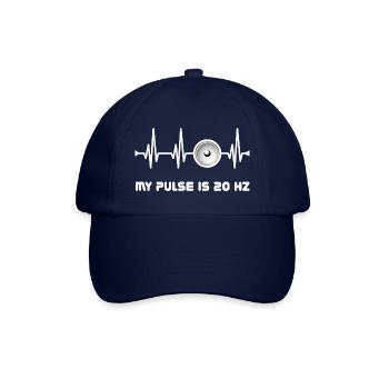 My Pulse is 20 Hz| Subwoofer, Car Audio, Musik - Baseballkappe - Blau/Blau - Vorne