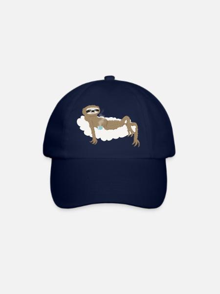 Faultier_auf_Wolke - Baseballkappe - Blau/Blau