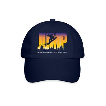 Jump und Snowboarder - Baseballkappe - Blau/Blau - Vorne