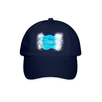Flow Design handdrawn selfmade special - Baseballkappe - Blau/Blau - Vorne