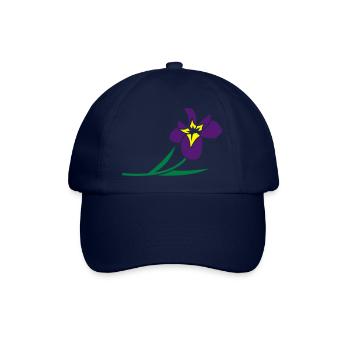 Blumen: Iris - Baseballkappe - Blau/Blau - Vorne