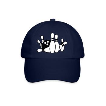 Bowling Kegeln - Baseballkappe - Blau/Blau - Vorne