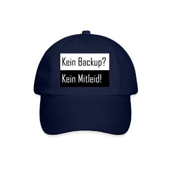 Kein Backup kein Mitleid - Baseballkappe - Blau/Blau - Vorne
