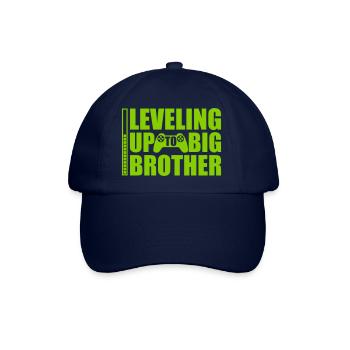 Leveling up big brother - Baseballkappe - Blau/Blau - Vorne