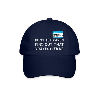 Hallo mein Name ist Manager Ich bin bei Karen Halloween - Baseballkappe - Blau/Blau - Vorne