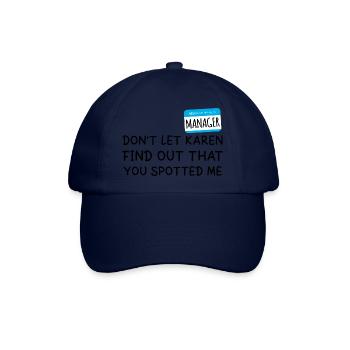 Hallo mein Name ist Manager Ich bin bei Karen Halloween - Baseballkappe - Blau/Blau - Vorne