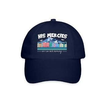 His Mercies Are New Each Morning Stadtleben Christ - Baseballkappe - Blau/Blau - Vorne