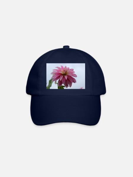 Dahlie pink rosa Blüte ,Blume - Baseballkappe - Blau/Blau