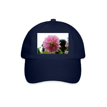 Dahlie pink rosa Blüte ,Blume - Baseballkappe - Blau/Blau - Vorne