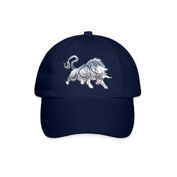 Stier Stierkopf Kopf Logo Steak Beast Gym Horn - Baseballkappe - Blau/Blau - Vorne