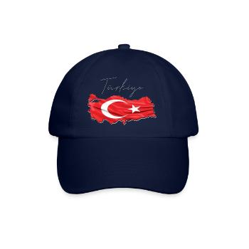 Türkei Türkiye Flagge in der Türkiye Landkarte TR - Baseballkappe - Blau/Blau - Vorne